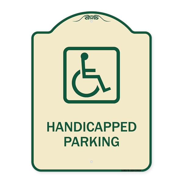 Signmission Handicapped Parking HandicappedHeavy-Gauge Aluminum Architectural Sign, 24" x 18", TG-1824-23918 A-DES-TG-1824-23918 - main